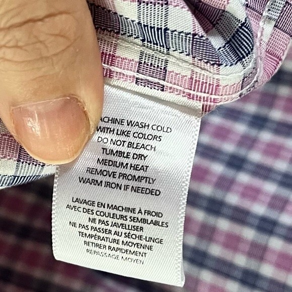 Untuckit Wrinkle-Free Dolcetto Shirt Pink Blue & White Check  XXL - Picture 8 of 15